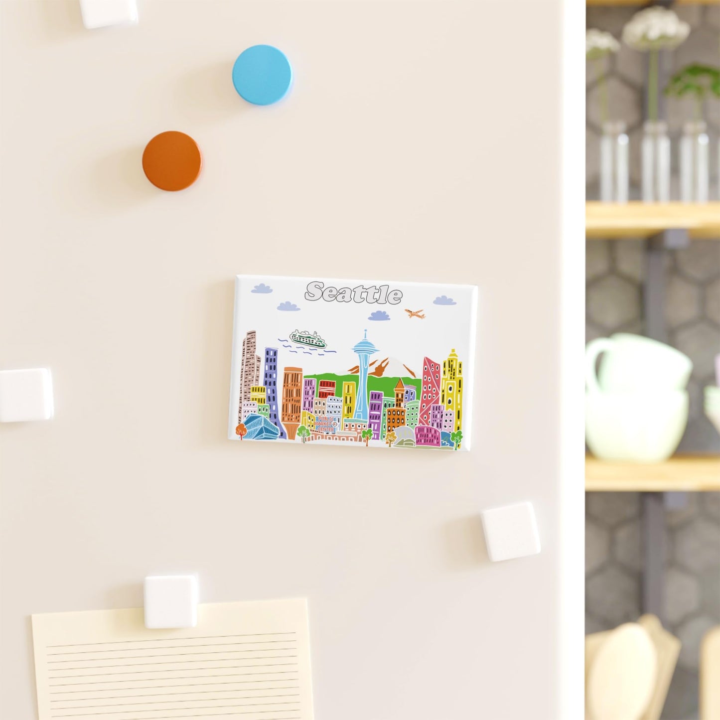 City Themed Artwork Magnet Collection by Beary Blu - Designed in The USA, Collectible Souvenirs Gifts 2.5" x 3.5" (Dallas) BST220
