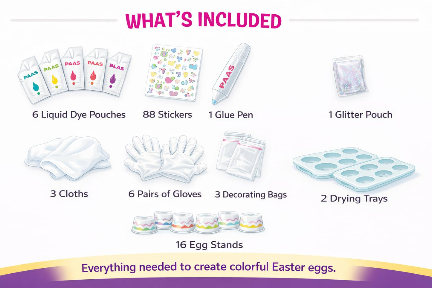 PAAS Eggstreme Color FX Egg Dying Kit – Create Swirl, Texture & Shine Effects – Fun & Creative Easter Egg Dye Kit BST220