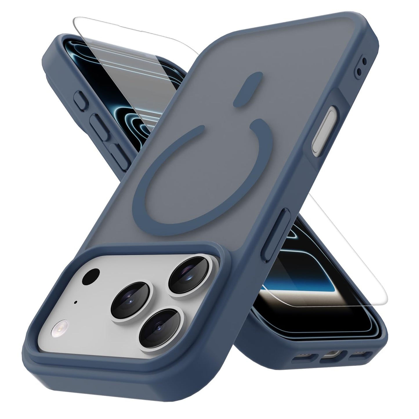 PinLiSheng for iPhone 17 Pro Max Case， Compatible with MagSafe, Shockproof Military-Grade Protection, Scratch-Resistant Back, Anti-Yellowing，Magnetic Phone Case for iPhone 17 Pro Max, Clear WN420