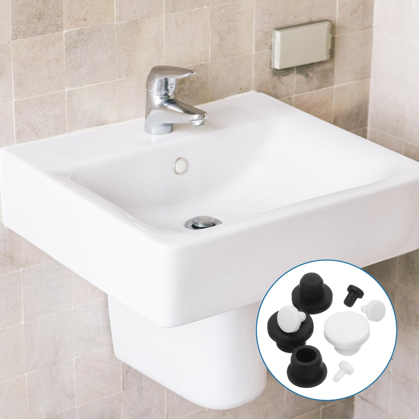 uxcell 15Pcs Silicone Hole Plug, Waterproof Solid T-Shaped Rubber Stoppers Bottle Seal Tube Pipe Plugs End Cap for 5.8mm/0.23" Hole for Bathtub Bottle, 0.31" Plug Height, Black BST326L