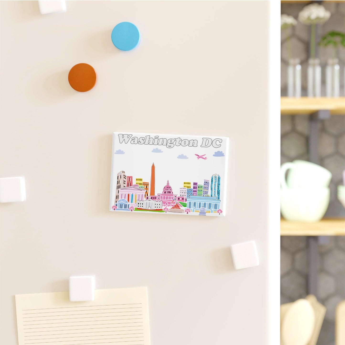 City Themed Artwork Magnet Collection by Beary Blu - Designed in The USA, Collectible Souvenirs Gifts 2.5" x 3.5" (Dallas) BST220