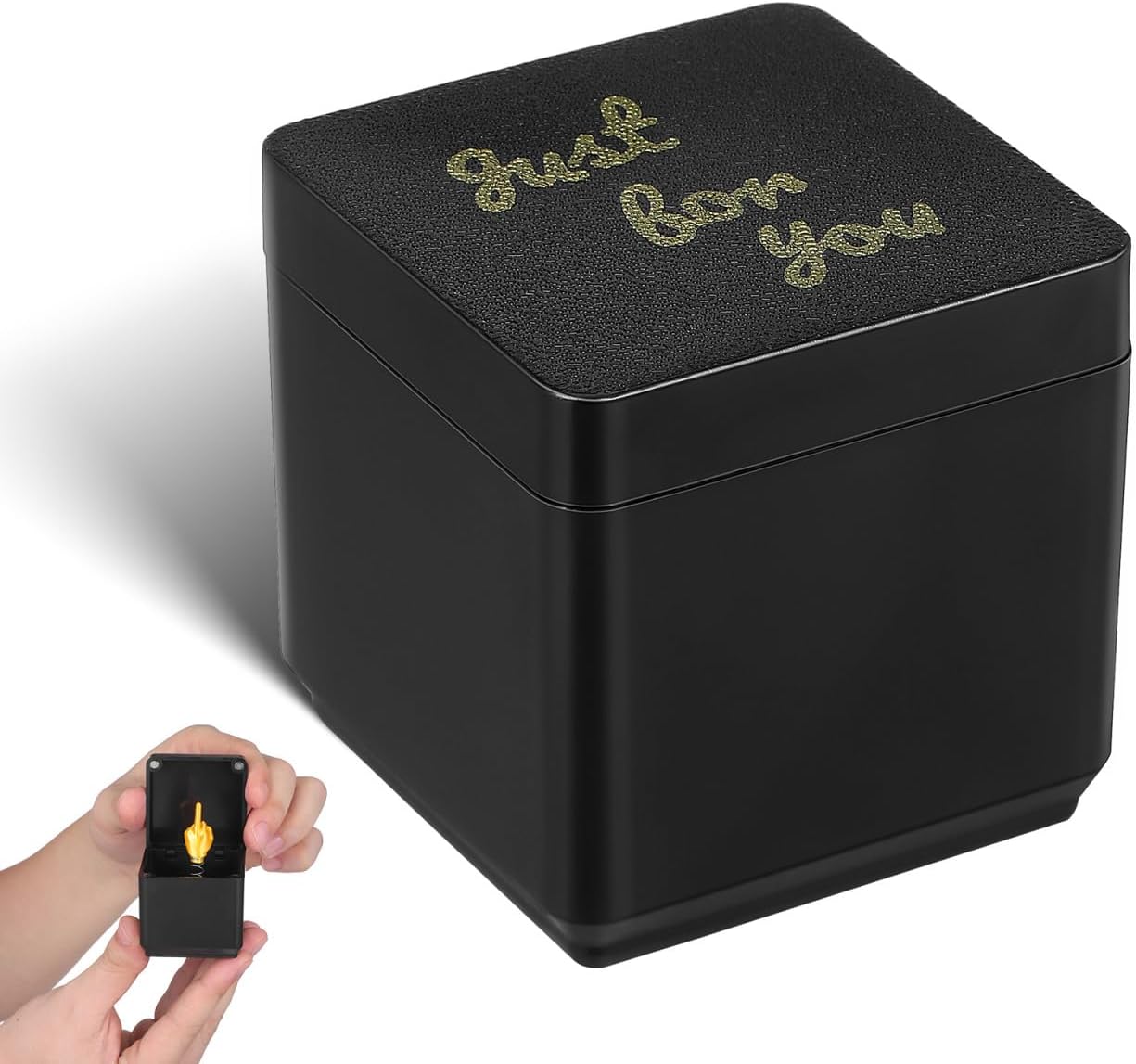 ARTIBETTER Finger Surprise Gift Box Plastic Prank Gift for Adults Funny Novelty Gag Box for Friends Black BST202