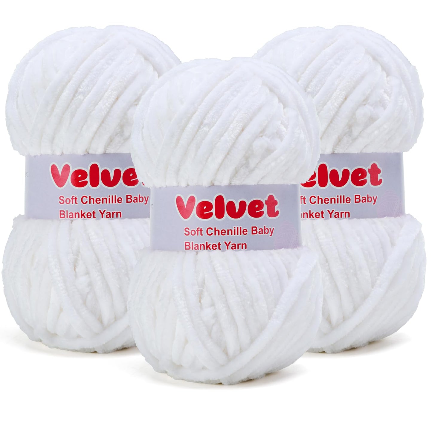 Soft Velvet Chenille Yarn for Crocheting & Knitting - Bulky Yarn for DIY Weaving Crafts Beige (3.5oz 66yds/Skein) BST326H