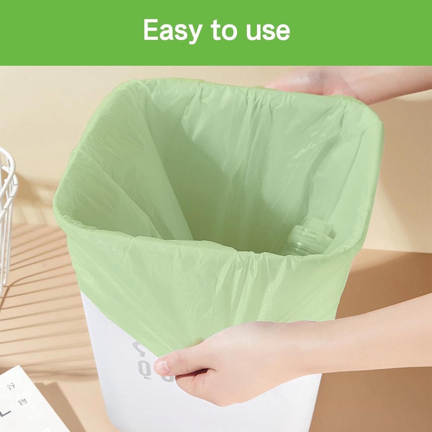 180 Count Compostable Liner Bags 3.2 Gallon Compostable Waste Bags Kitchen Trash Bags Extra Thick Kitchen Small Compost Bags for Countertop Bin 12 Liter WN420