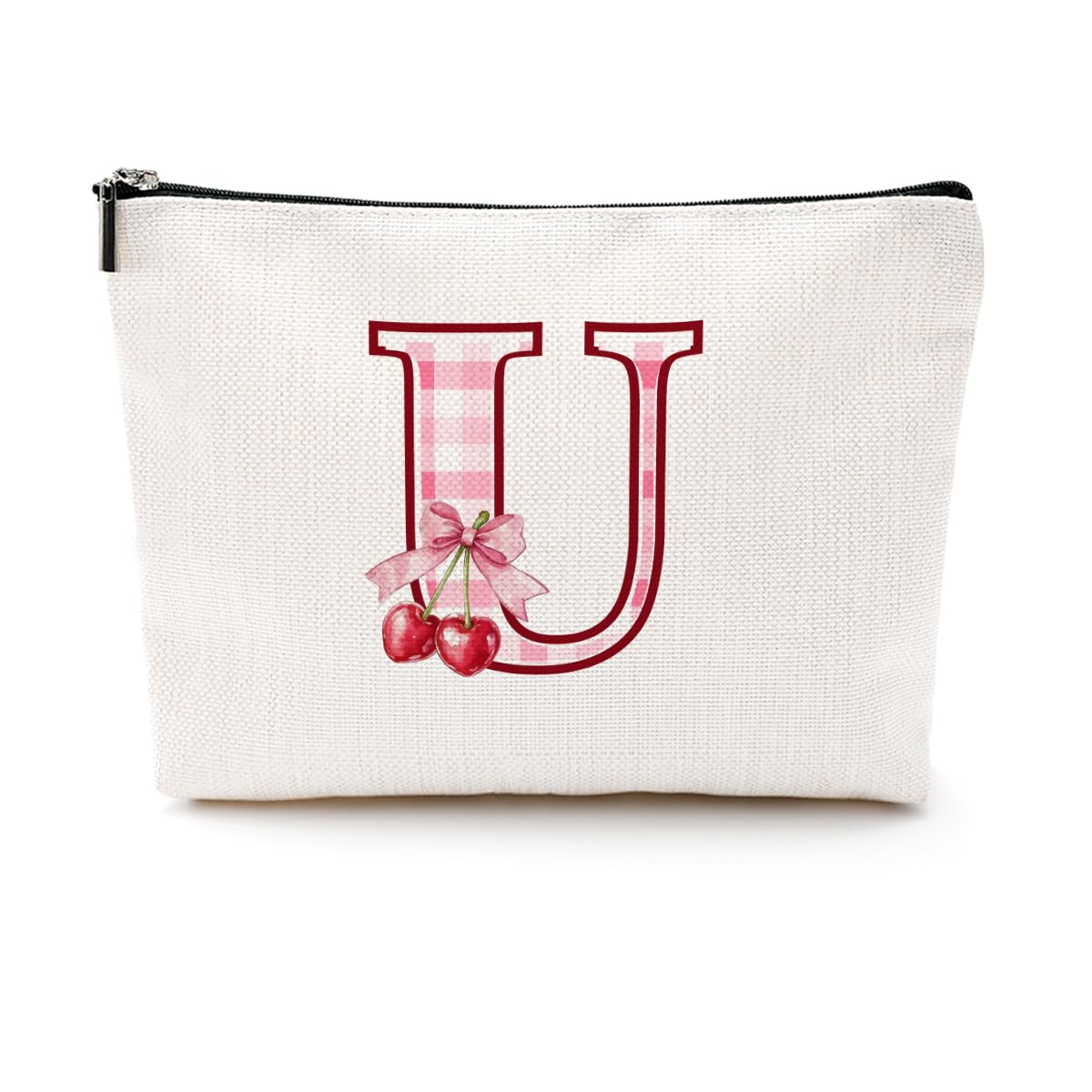 Soccer Gifts Initial Makeup Bag Soccer Girl Gifts Cosmetic Bag Letter D | Monogrammed Zipper Pouch Soccer Accessories for Girls Women Player Coaches Friend Graduation Birthday Gifts BST202