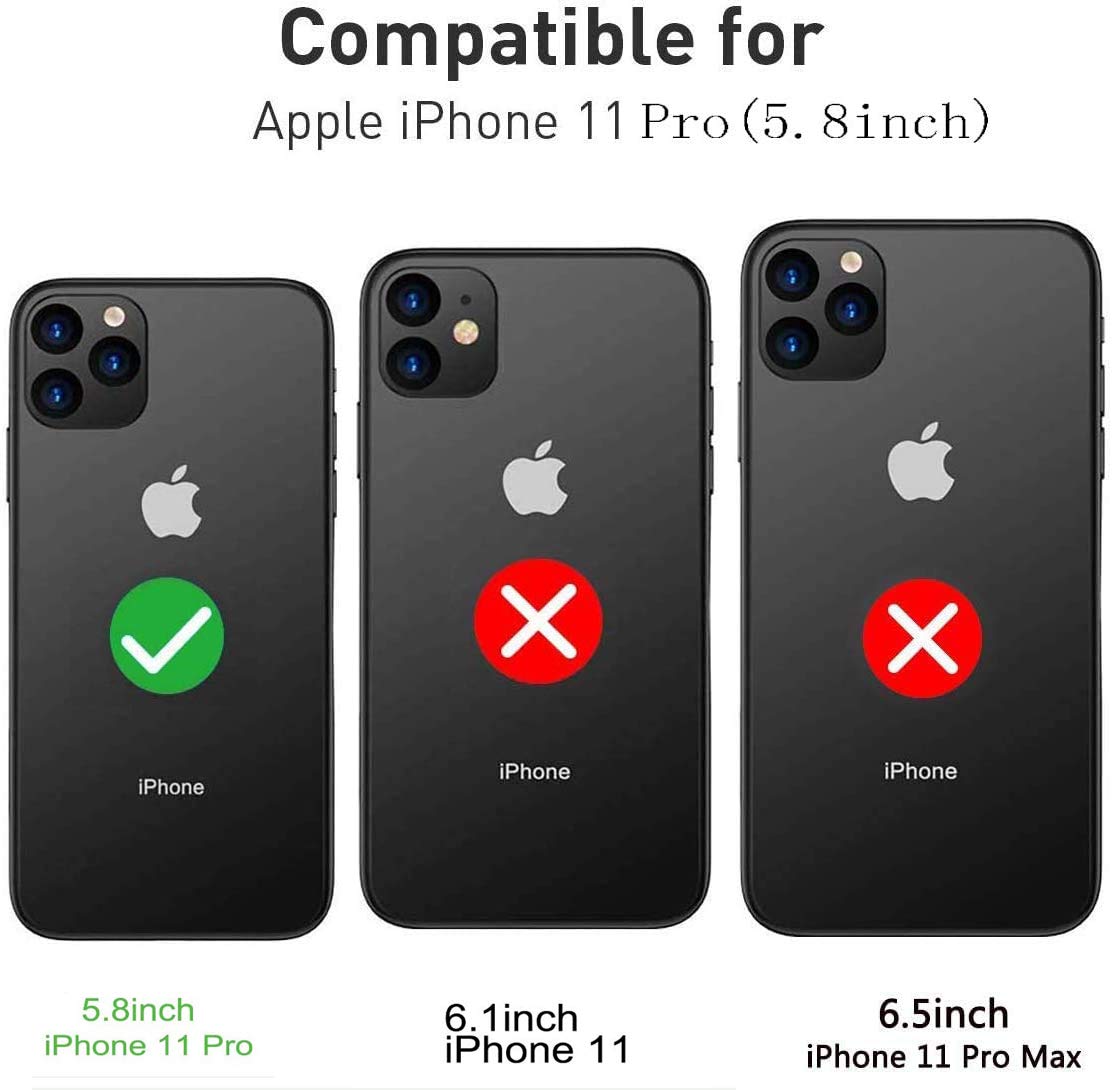 for iPhone 11 Case with Belt Clip Holster Kickstand & 2 Screen Protector, Full Protection Heavy Duty Phone Case, Shockproof Drop-Proof Durable Cover 6.1" [Black+Clip] WN420