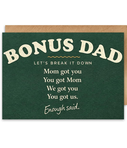 Memorial Fathers Day Card for Husband, Fathers Day Card for Husband in Heaven, Sympathy Fathers Day Gift, with Kraft Envelope and Gold Seal Sticker BST220