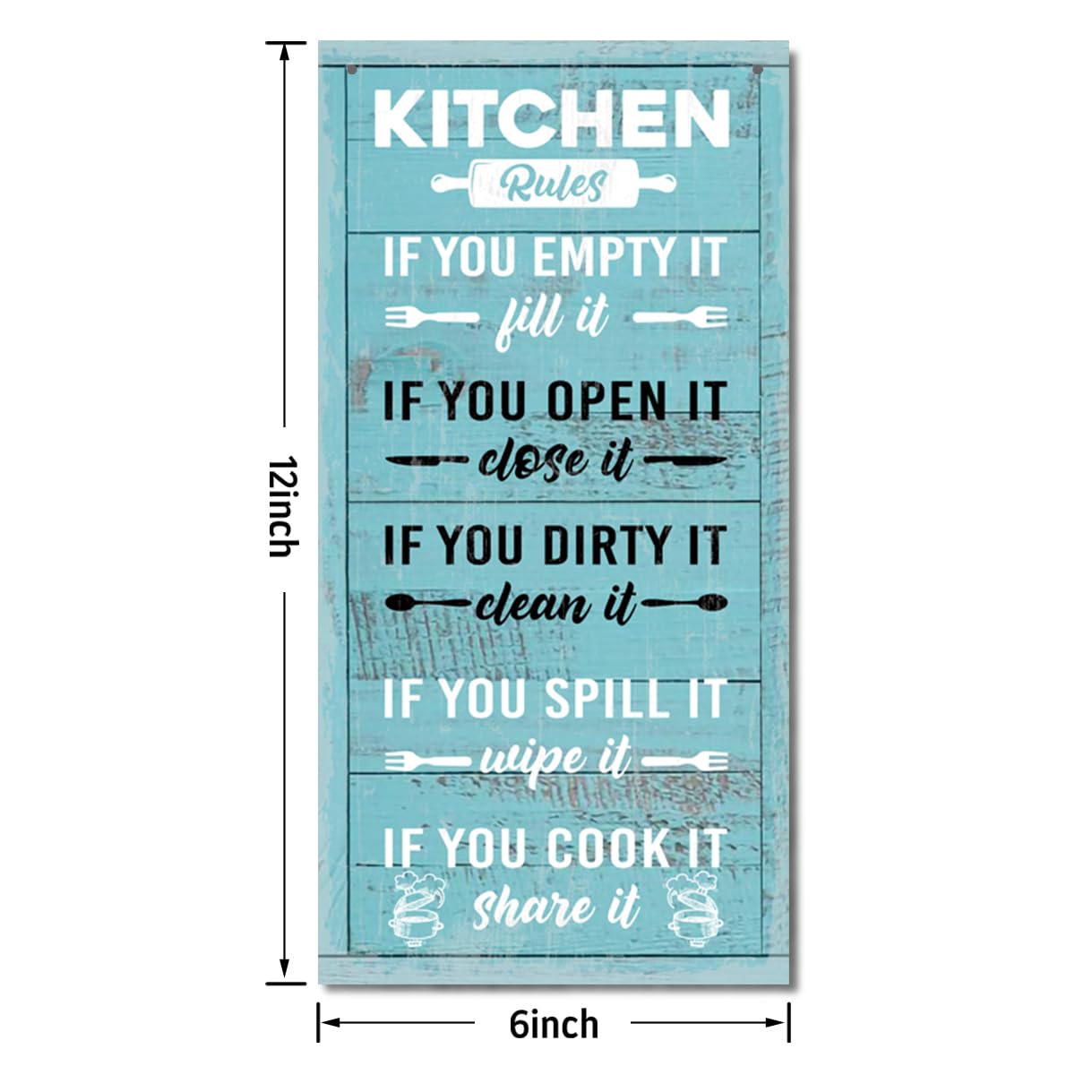 Rustic & Funny Bathroom Signs - Western & Farmhouse Bathroom Rules Wall Decor E1 BST202