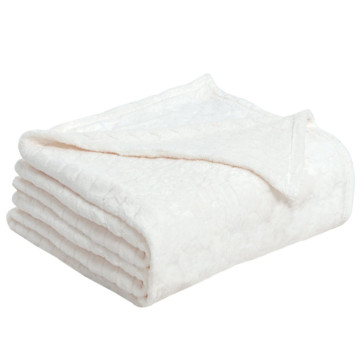 TOONOW Fleece Blanket Super Soft Cozy Throw Blanket 50" x 60", Lightweight Fuzzy Comfy Textured Flannel Blanket Warm Plush Throw Blankets for Couch, Sofa, Bed, Emerald WN420