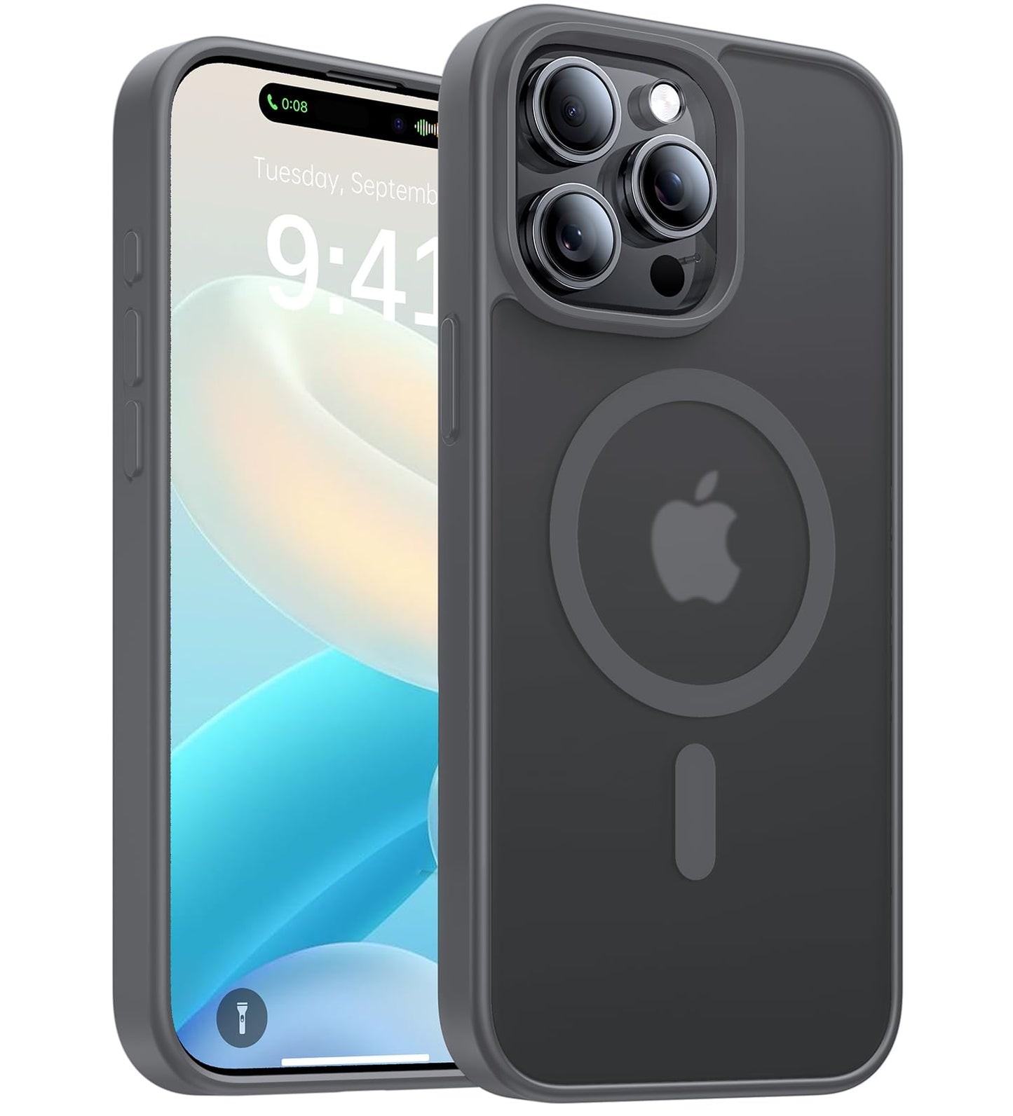 Magnetic for iPhone 17 Pro Max Case,[Anti-Slip][Compatible with MagSafe][Military Grade Drop Protection] Shockproof Protective Translucent Phone Case for iPhone 17 Pro Max Case,Wine Red WN420