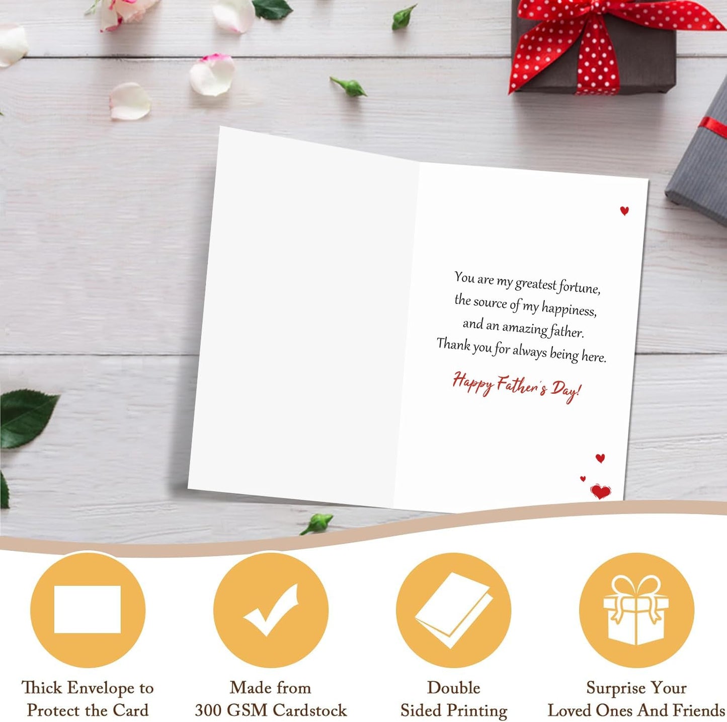 Funny Fathers Day Card for Dad Daddy Bonus Dad, Cute Cards for Fathers Day, Father's Day Cards from Son Daughter, Father's Day Cards Gift For Men Him BST202