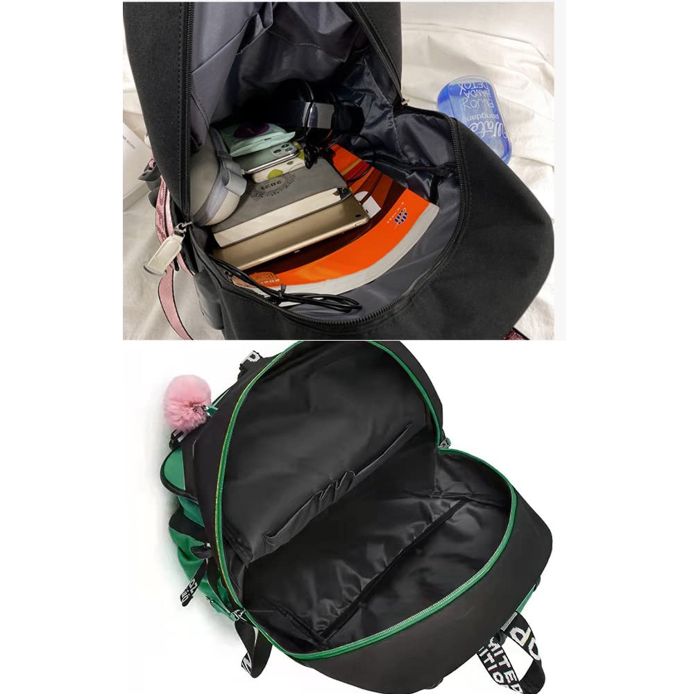 dageraad Backpacks For Teen Girls With USB Port,Kids Backpack With USB Lightweight Water Resistant Can Hold 15.6in Notebook,Tablets.Girls Backpack Can Be Used As Gift for Students Or Friends (Green) BST326H
