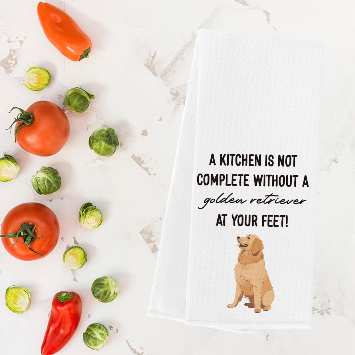 Funny Golden Retriever Dish Towels Golden Retriever Gifts for Women Men Dog Lovers Hand Towel Tea Towel for Home Kitchen Decor BST202