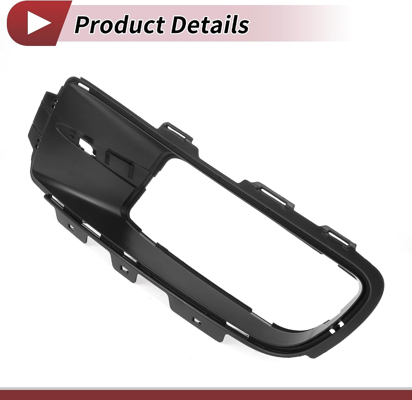 Fog Light Grill Front Lower Bumper Fog Light Cover Inserts for BMW X5 2007-2010 ABS No.51117172449 Black WN420