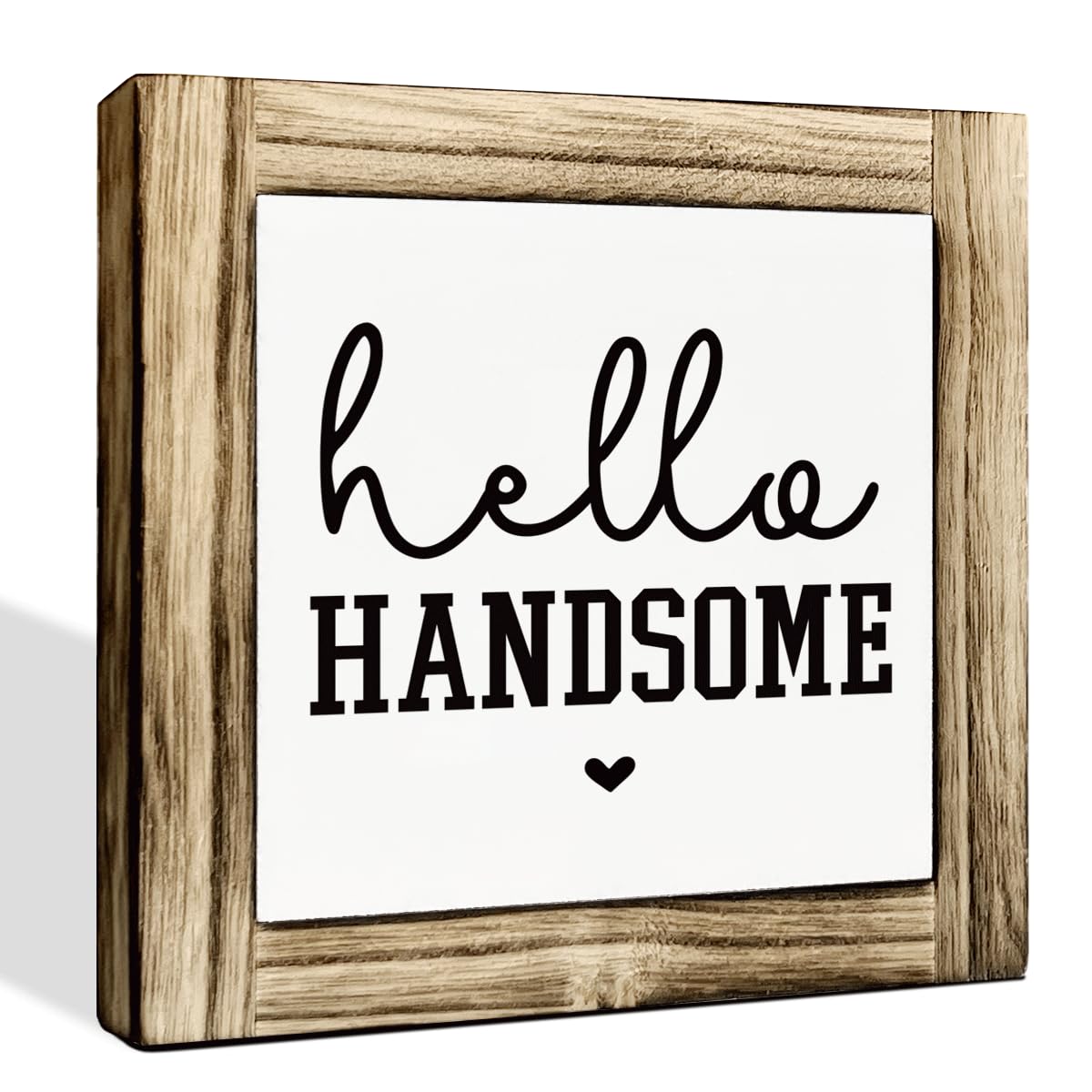 Homes Decor Signs, Decorative Wooden Box Sign, Farmhouse Decors for Living Room, Bedroom, Kitchen, New Home Decor, Shelf Counter Decoration, Home Sweet Home Sign, 5.9×5.9 inches BST220