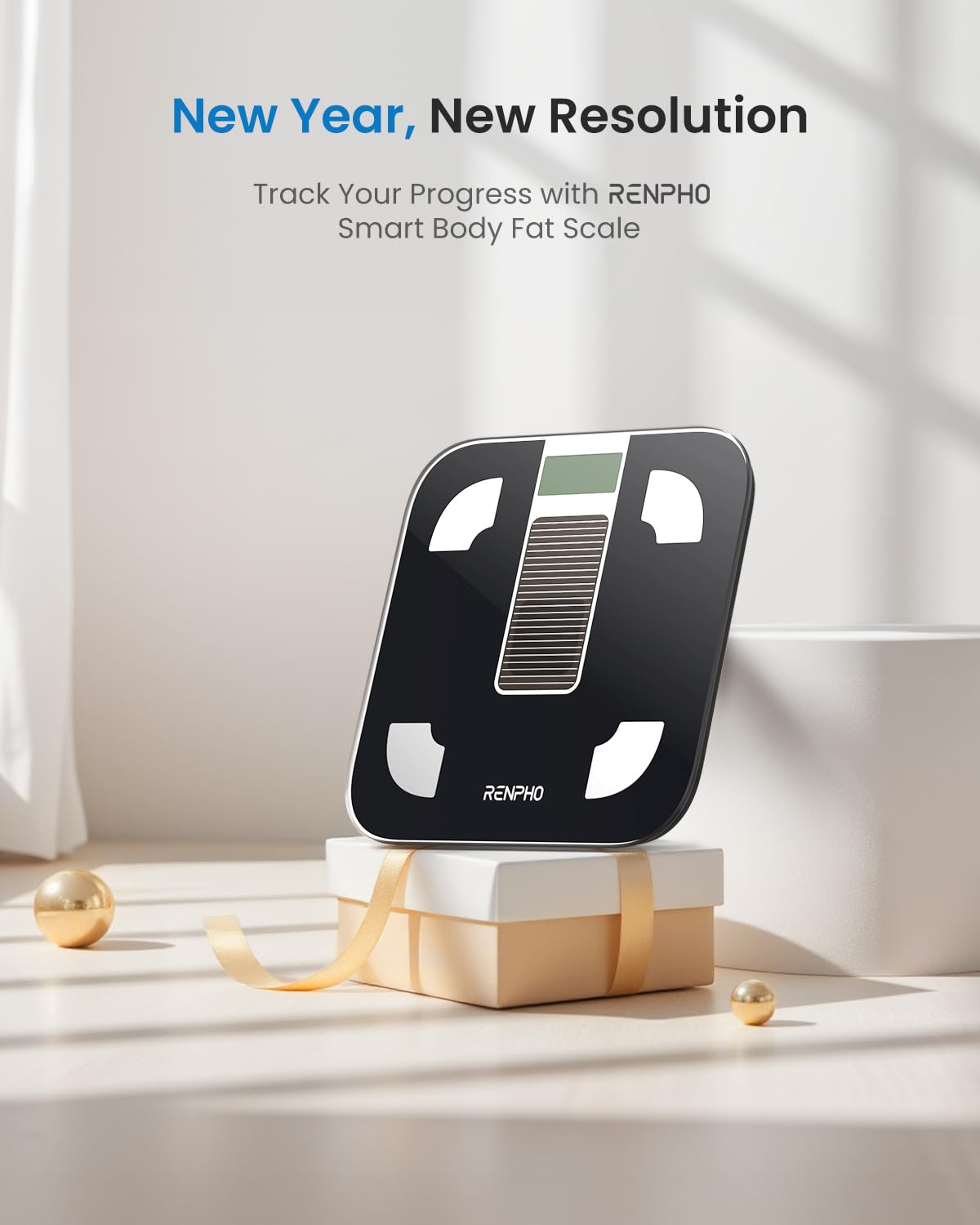 RENPHO Smart Scale for Body Weight, FSA&HSA Eligible, Bathroom Digital Scale with BMI, Body Fat, Bluetooth Fitness Equipment Sync with Apps, Accurate for Weight Loss, Home Use, 400 lbs - Elis 1