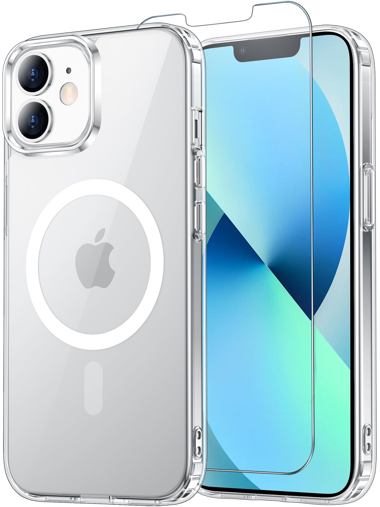 for iPhone 17 Pro Max Case Clear with Screen Protector, Compatible with Magsafe, Anti-Yellowing, Military-Grade Protection, Shockproof Slim Magnetic Phone Case Cover, Black WN420