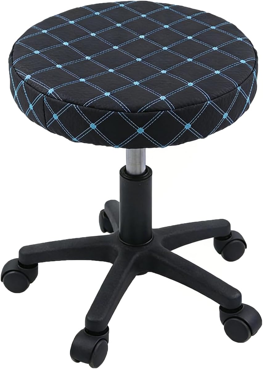 Bar Stool Cushion Round Rolling Stool Seat Cover Foam Padded Bar Stool Seat Cushions for Kitchen Island Bar Stools 13 Inch 14 Inch Metal Shop Stool Tattoo Salon Swivel Task Chair Spa Barstools BST326L