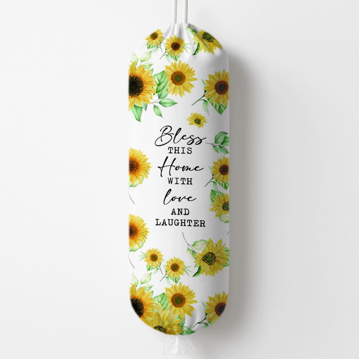 Plastic Bag Holder, The Way Page 16 Plastic Bag Holder Christian Decor, Reusable Hanging Trash Bags Dispenser, Christian Kitchen Gifts for Women Plastics Bags Holders with Bible Verse BST202