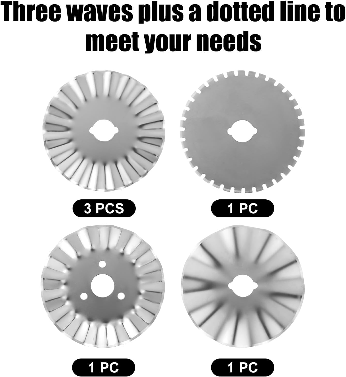 6 Pcs Rotary Cutter Blades, Rotary Cutter Blades 45mm for Quilting Rotary Blades Refill Rotary Cutter Replacement Blades for Crafts Sewing Quilting Projects BST220