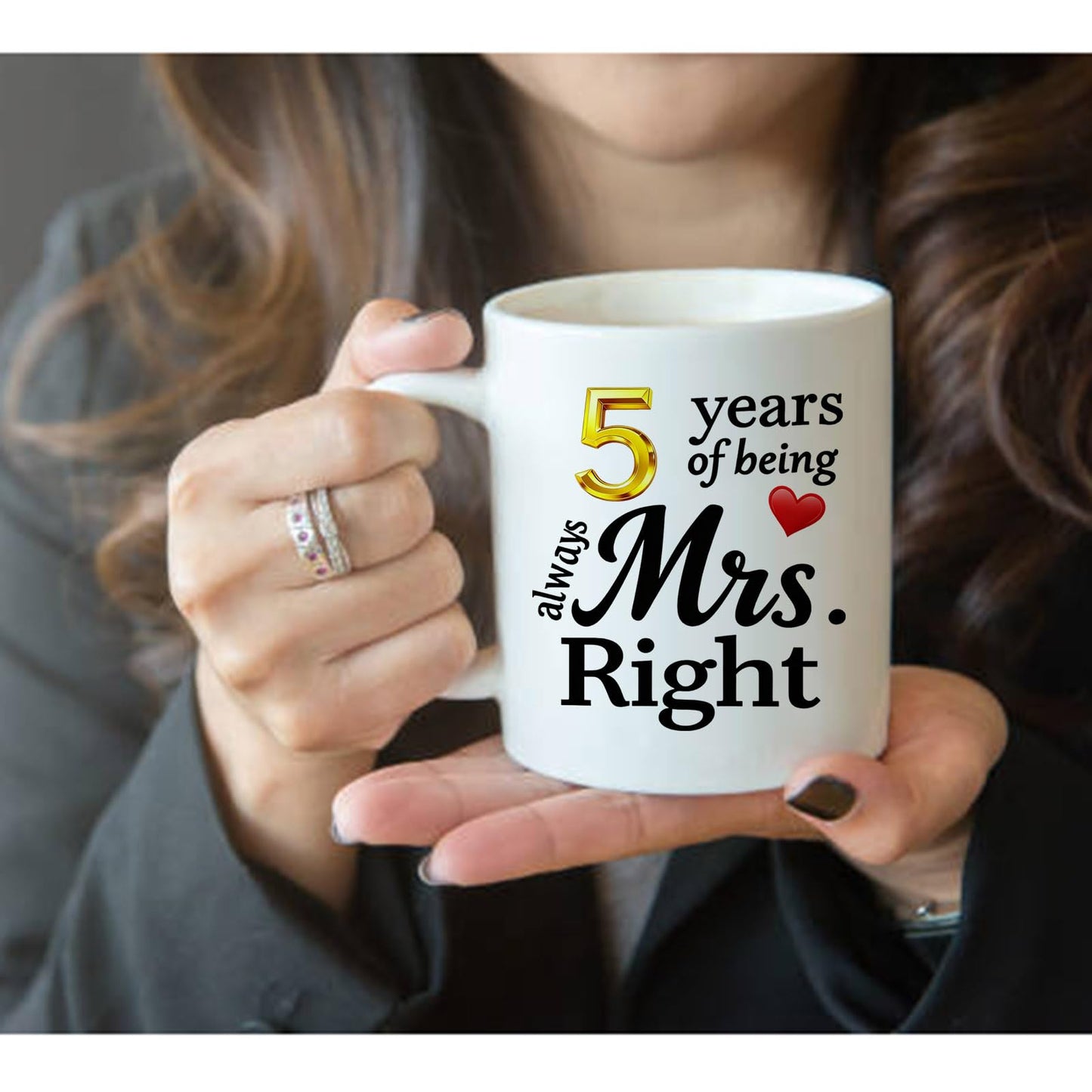 10 Year Anniversary For Couple Coffee Mugs Set of 2-10th Wedding Gifts Decorations for Parents Grandparents Husband Wife Him Her 11oz (10th) BST220