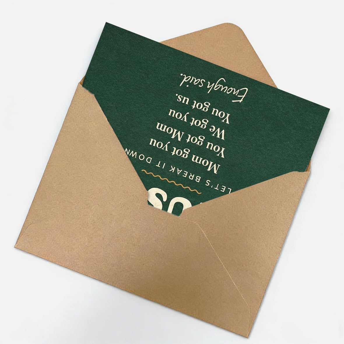 Memorial Fathers Day Card for Husband, Fathers Day Card for Husband in Heaven, Sympathy Fathers Day Gift, with Kraft Envelope and Gold Seal Sticker BST220