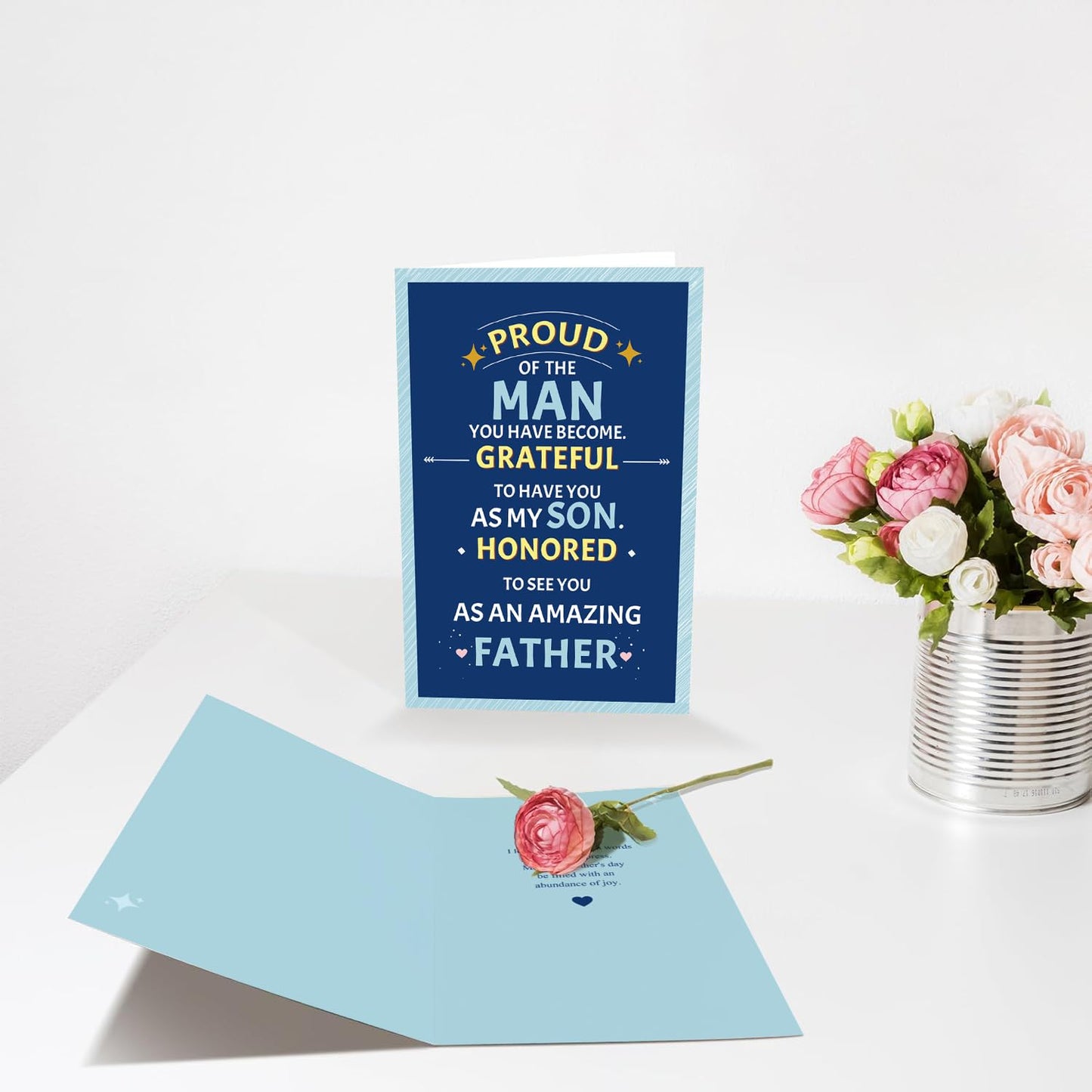 Funny Fathers Day Card for Dad Daddy Bonus Dad, Cute Cards for Fathers Day, Father's Day Cards from Son Daughter, Father's Day Cards Gift For Men Him BST202
