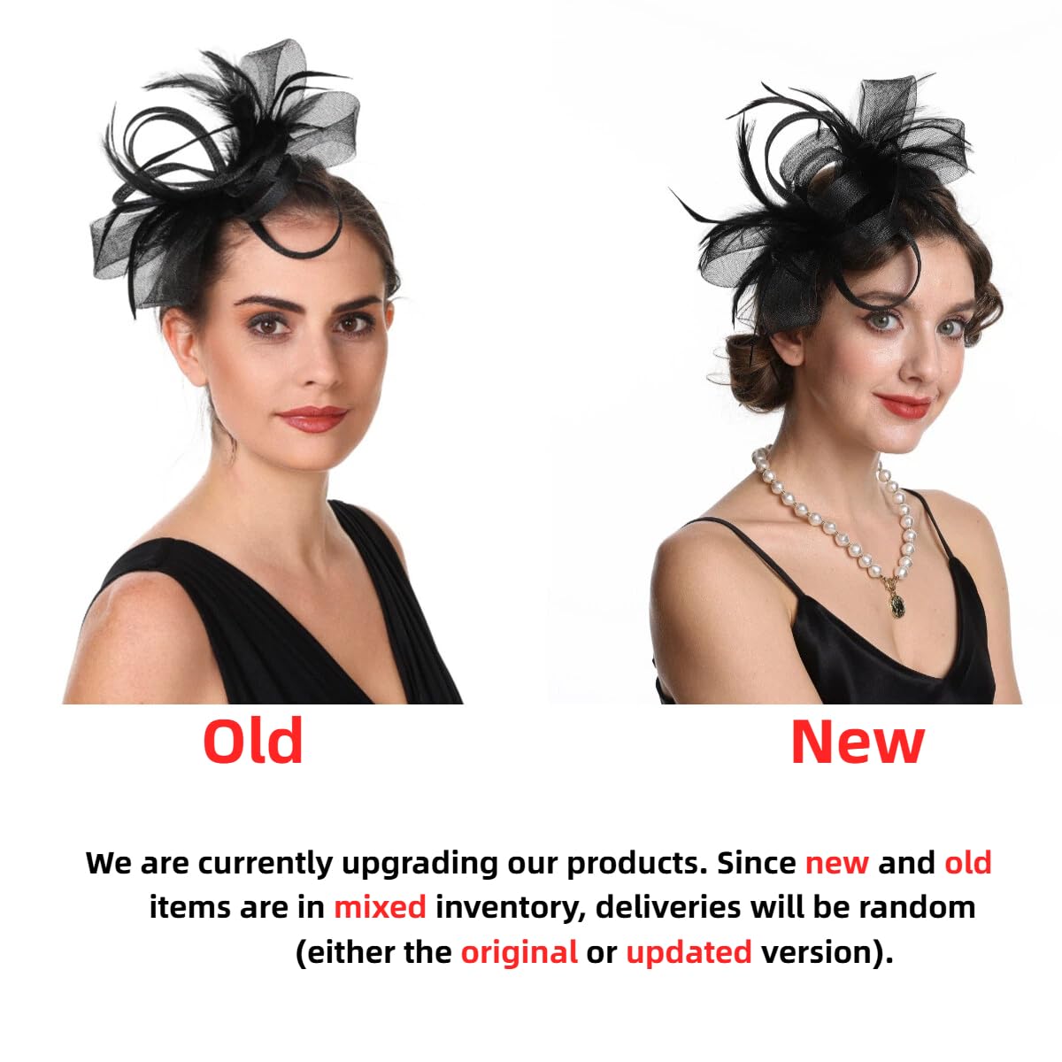 SAFERIN Fascinators Hat Flower Mesh Ribbons Feathers on a Headband and a Clip Tea Party Headwear for Girls and Women WN420
