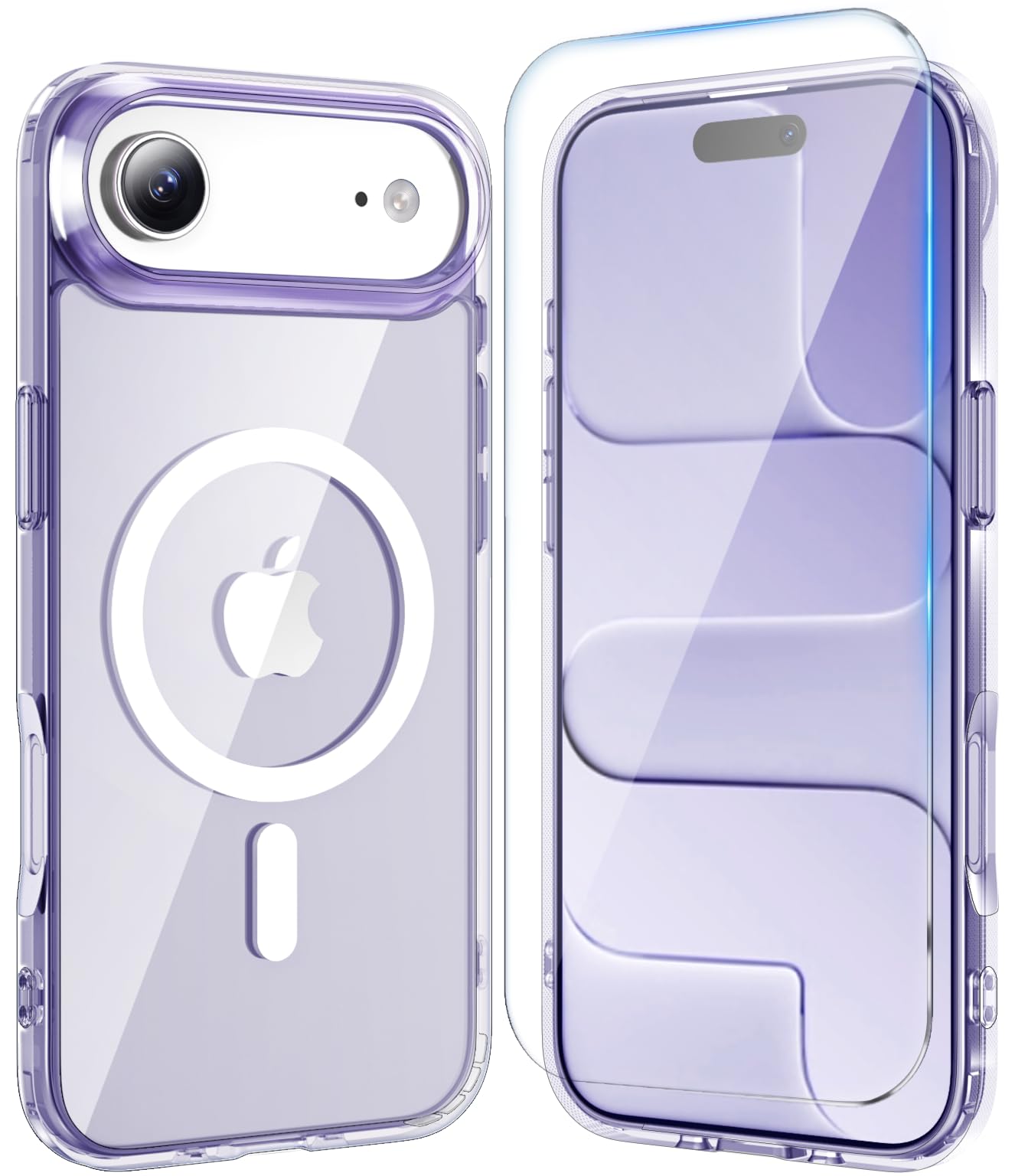 for iPhone 17 Pro Max Case Clear with Screen Protector, Compatible with Magsafe, Anti-Yellowing, Military-Grade Protection, Shockproof Slim Magnetic Phone Case Cover, Black WN420