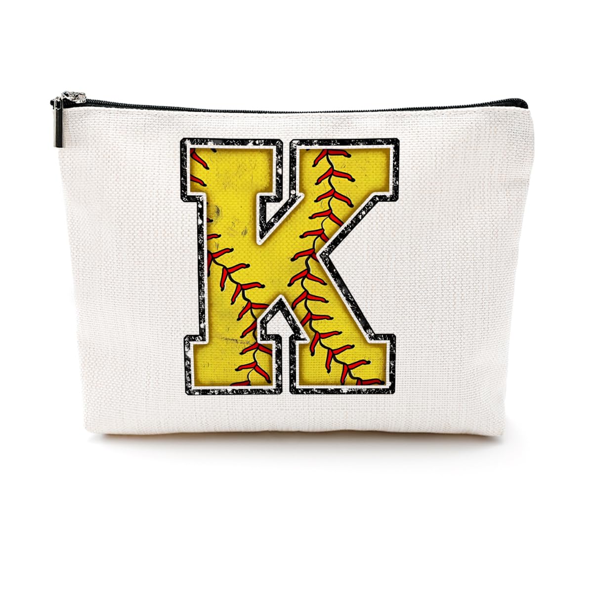 Soccer Gifts Initial Makeup Bag Soccer Girl Gifts Cosmetic Bag Letter D | Monogrammed Zipper Pouch Soccer Accessories for Girls Women Player Coaches Friend Graduation Birthday Gifts BST202