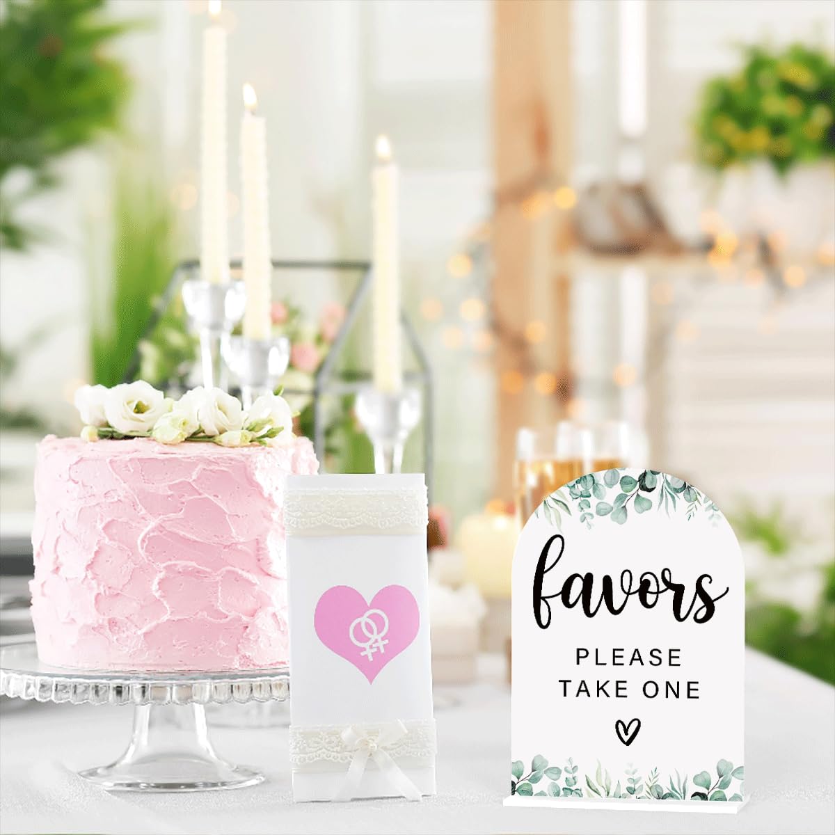 Acrylic Wedding Sign Bubble Send Off Signs for Ceremony Modern Calligraphy Arch Acrylic Table Top Signs for Wedding Reception and Event Party Table Decor (White Eucalyptus Leaves) BST326L