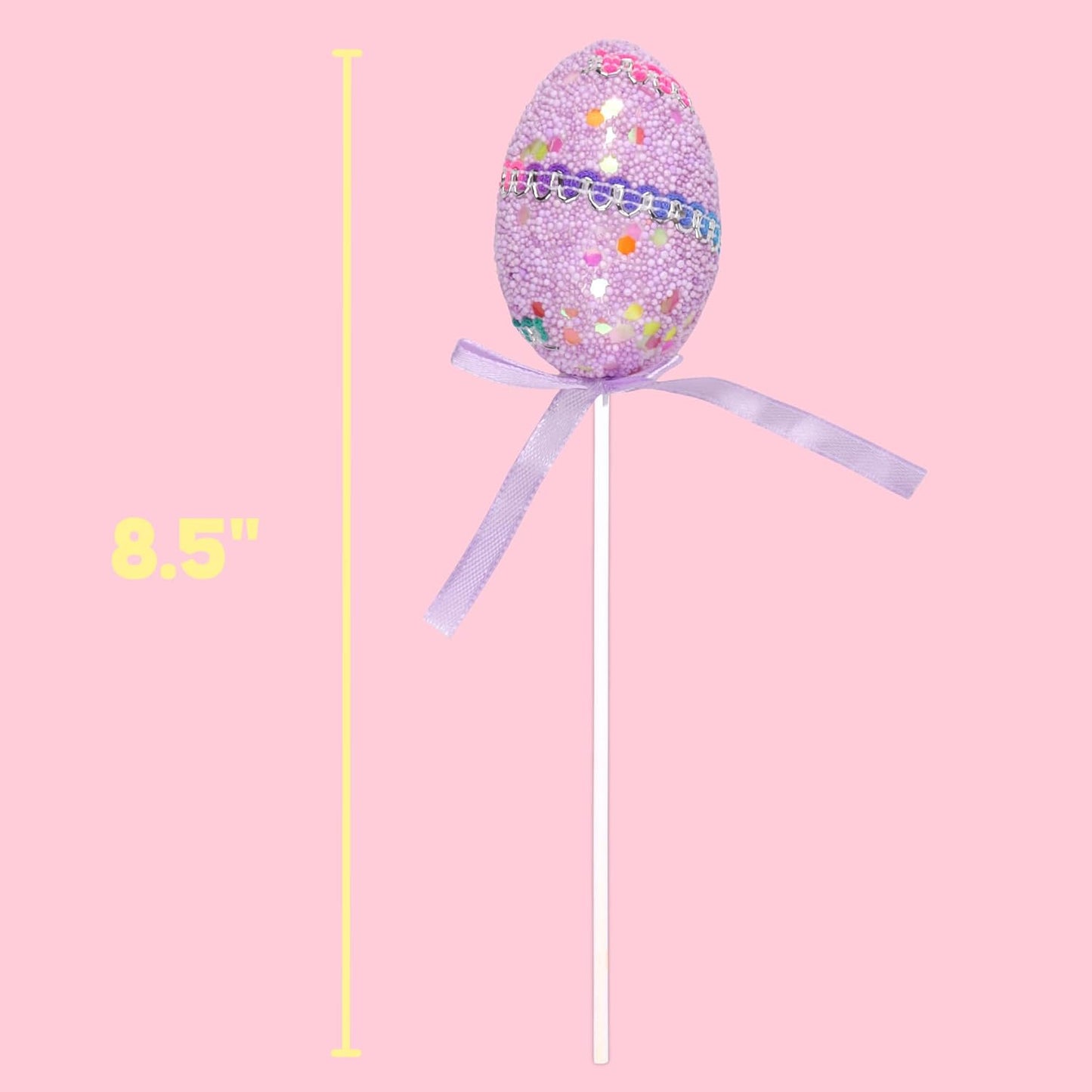 Artificial Easter Egg Bouquet, Pastel Foam Eggs with Stem, Spring Home Decor or Basket Stuffers, Pack of 12 BST220