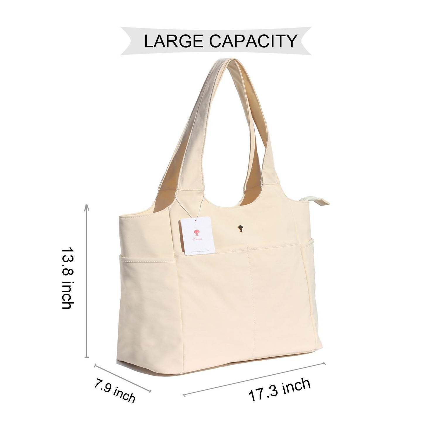 ESVAN Yoga Tote Bag Mat bag Women Shoulder Bags Carryall Tote for Travel Office Workout Gym Nurse Beach BST326H