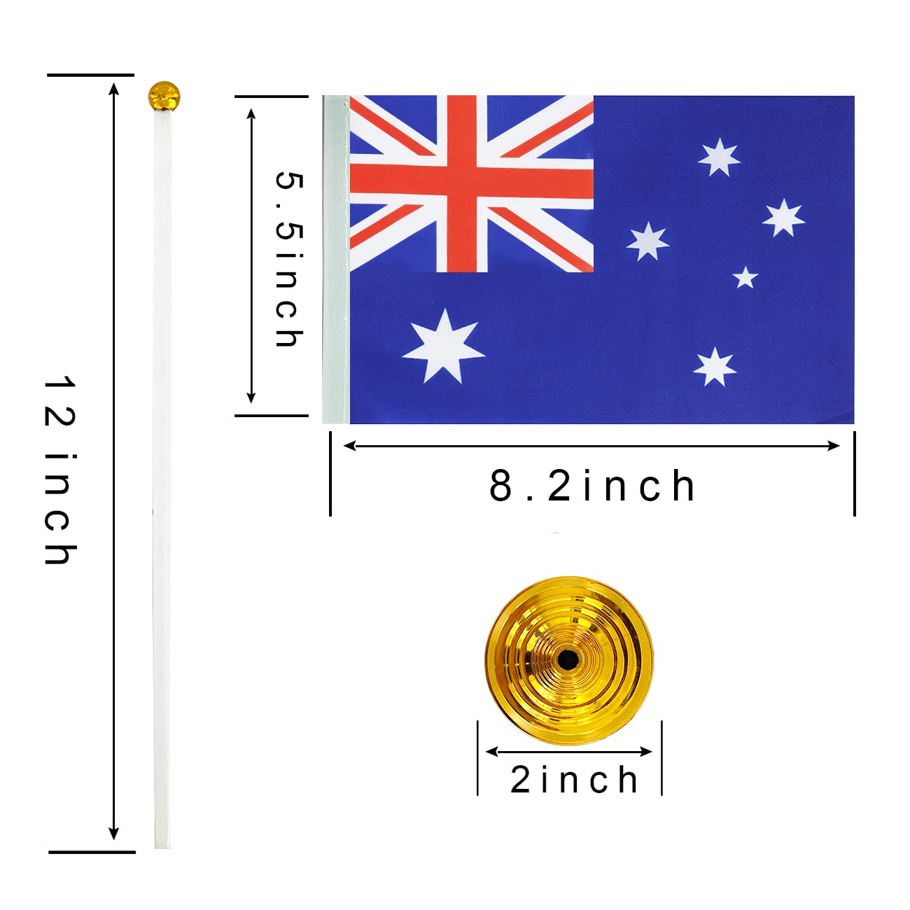 WXTWK 12 Pack Korea Flag Korean Desk Flag Small Mini Korean Table Flags With Stand Base,Home Office Festival Events Celebration Decorations BST202