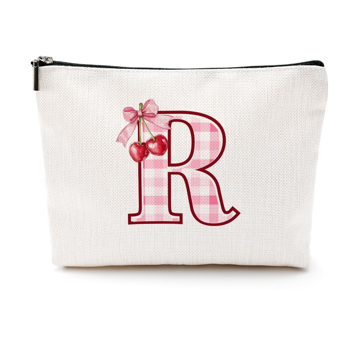 Soccer Gifts Initial Makeup Bag Soccer Girl Gifts Cosmetic Bag Letter D | Monogrammed Zipper Pouch Soccer Accessories for Girls Women Player Coaches Friend Graduation Birthday Gifts BST202