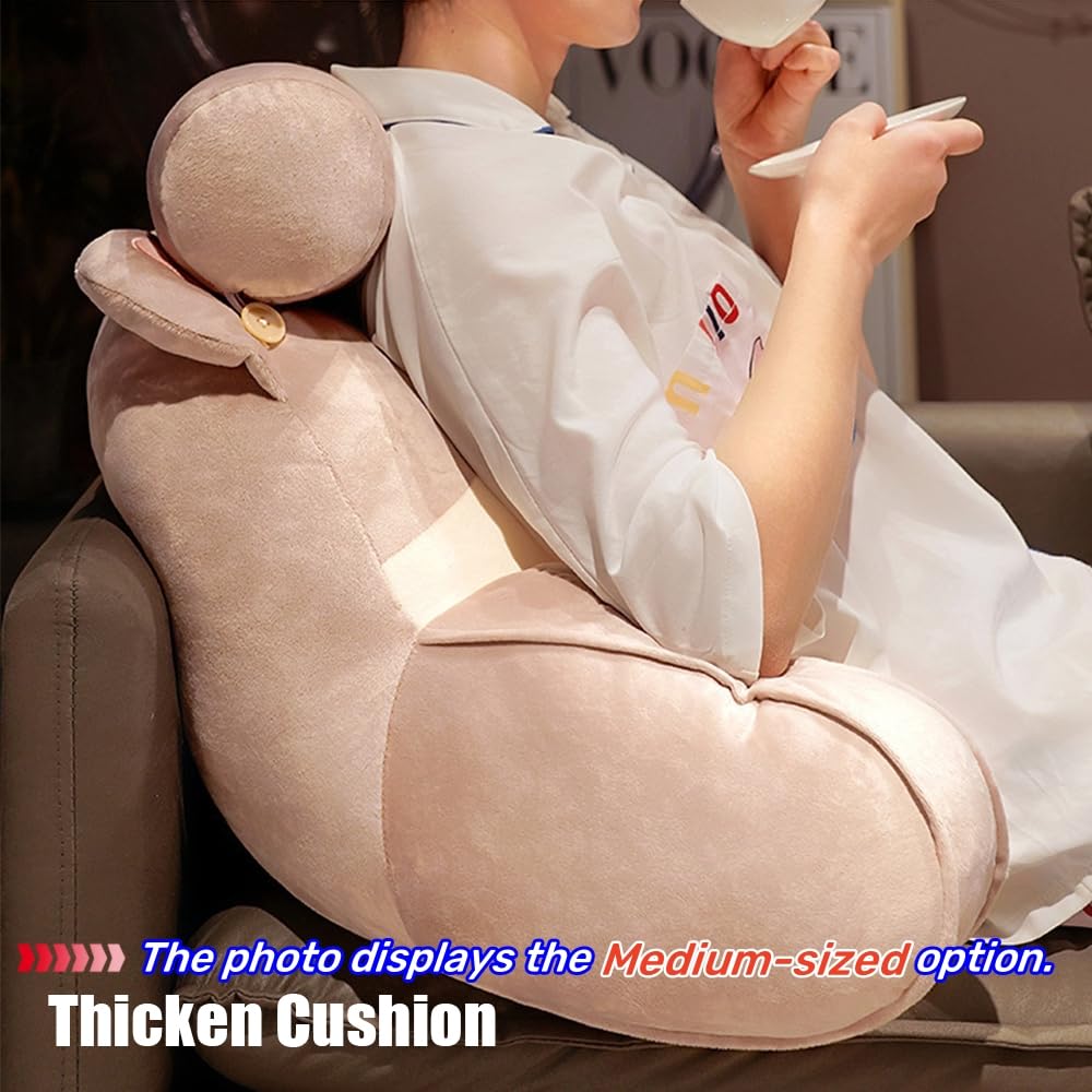 Bed Rest Reading Pillow - Kawaii Soft Lumbar Pillows Rest Cushion with Washable Cover N3233