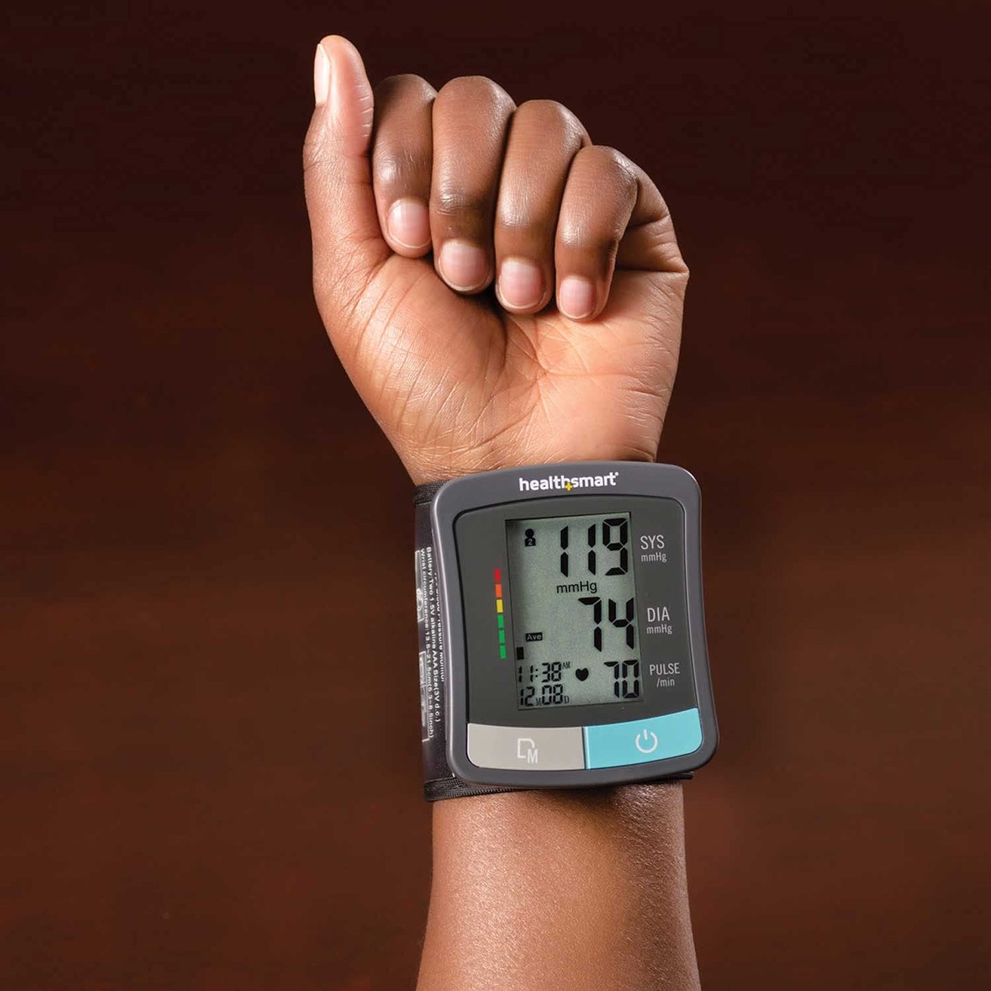 HealthSmart Digital Premium Blood Pressure Monitor with Automatic Upper Arm Cuff that Displays Blood Pressure, Pulse Rate and Irregular Heartbeat, Stores up to 120 Readings for 2 Users