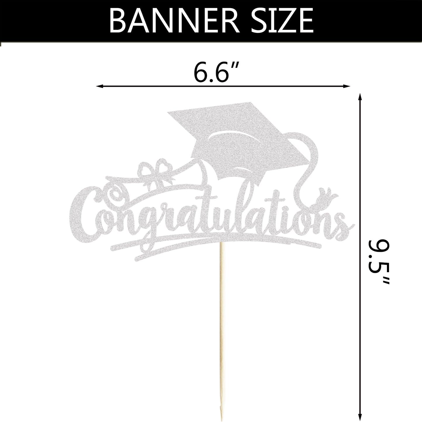 Congratulations 2026 Graduation Cake Topper Red Glittery Class of 2026 Cake Topper Congrats Grad Party Cake Decor for 2026 Senior High School College Grad Party Supplies Decorations BST220