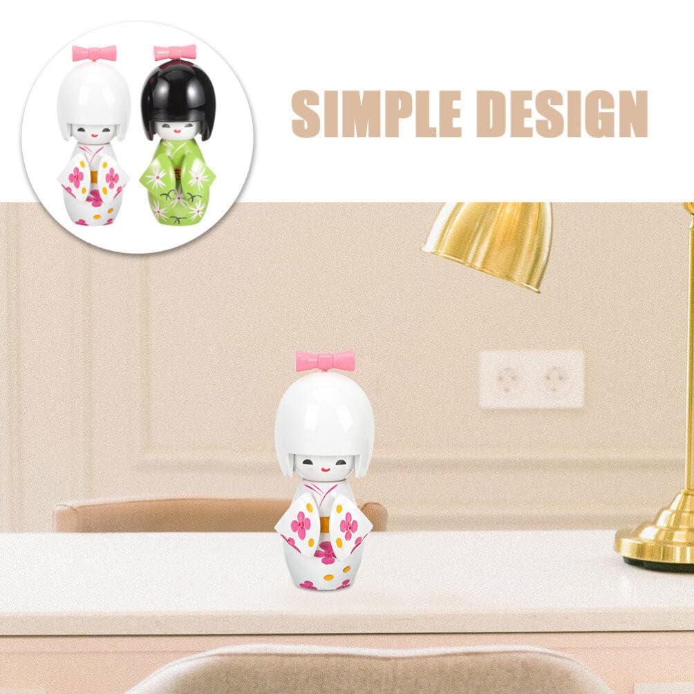 STOBAZA Japanese Kimono Doll Ornament 4.40In Collectible Figurine for Home Decor Tabletop Asian Style Decoration BST202