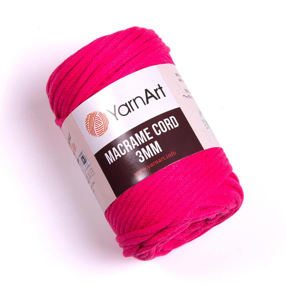 YarnArt Macrame Cord 3mm - Macrame Rope for Crafting, Knotting, Wall Hangings, and Home Decor - 60% Cotton 40% Viscose & Polyester, Soft and Durable (759-FOREST Green) BST220