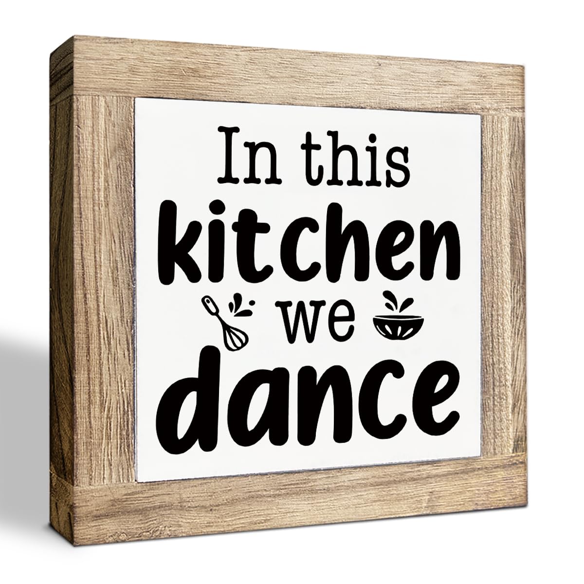 Just A Spoonful of Sugar Sign, Coffee Decor Sign, Rustic Kitchen Box Signs, Coffee Station Decor, Modern Farmhouse Home Decors for Kitchen Bar, Cafe Decors, Freestanding Wooden Plaque BST326L