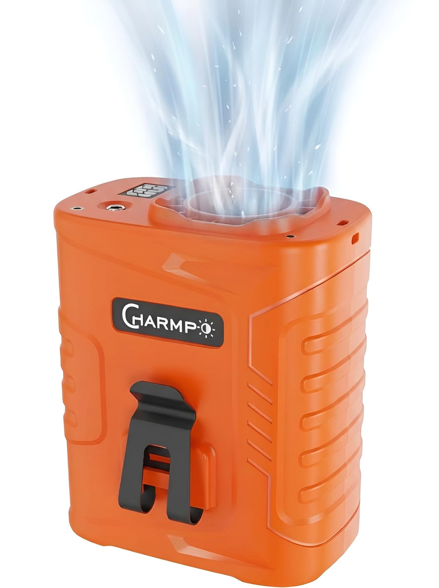 Portable Waist Fan - 6000mAh Battery, 3 Speeds, Strong Airflow, Up to 16 Hours Working Time, Portable Hands-Free Cooling Belt Clip Fan for Construction Workers, Couriers, and Campers BST202