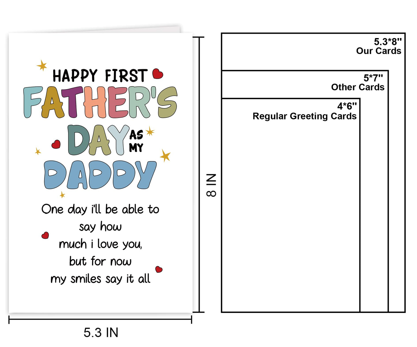 Funny Fathers Day Card for Dad Daddy Bonus Dad, Cute Cards for Fathers Day, Father's Day Cards from Son Daughter, Father's Day Cards Gift For Men Him BST202