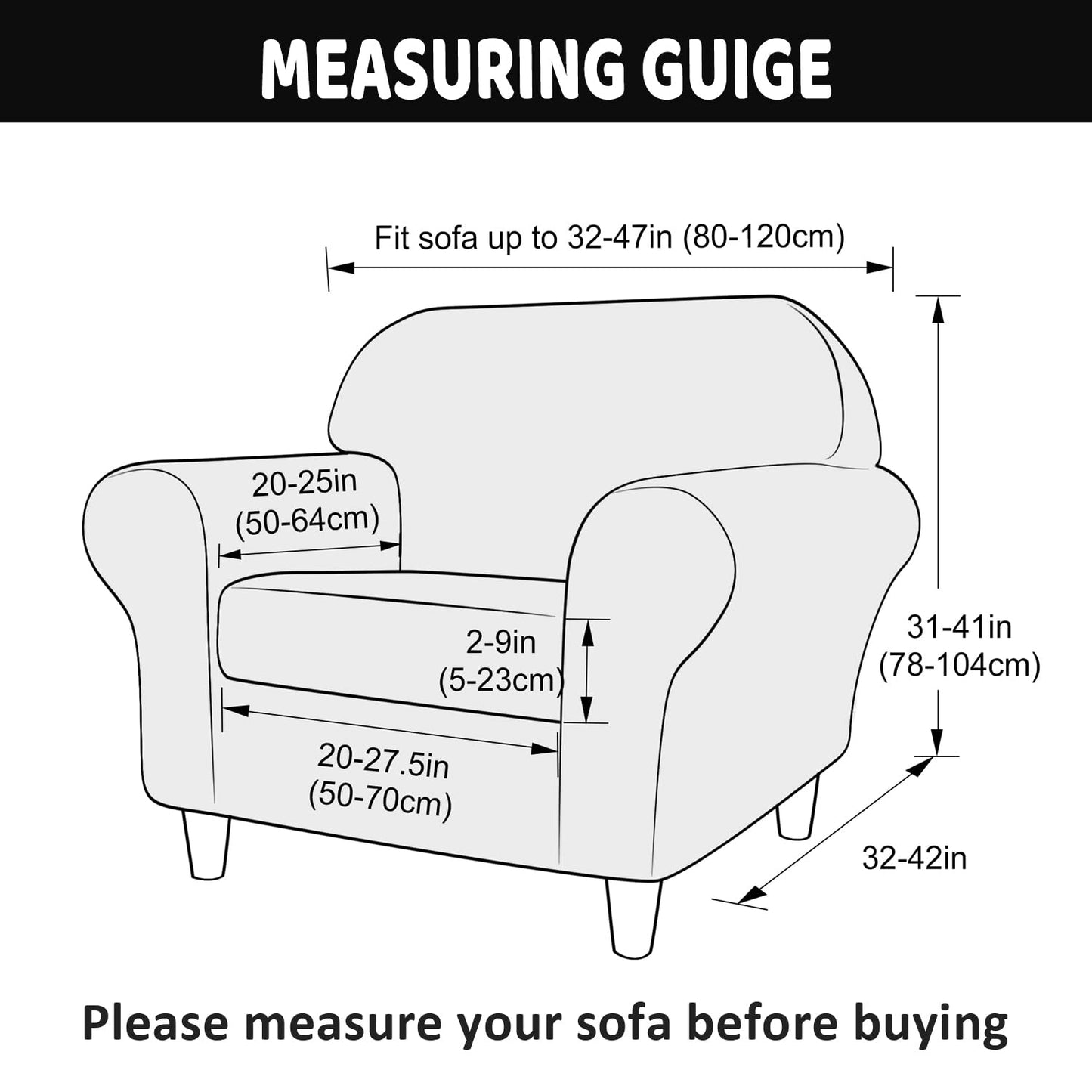 Velvet Loveseat Couch Covers for 2 Cushion Couch Sofa - High Stretch 3 Pieces Washable Furniture Protector with Elastic Bottom for Kids,Pets (Brown, Armchair (1 Cushion)) WN420