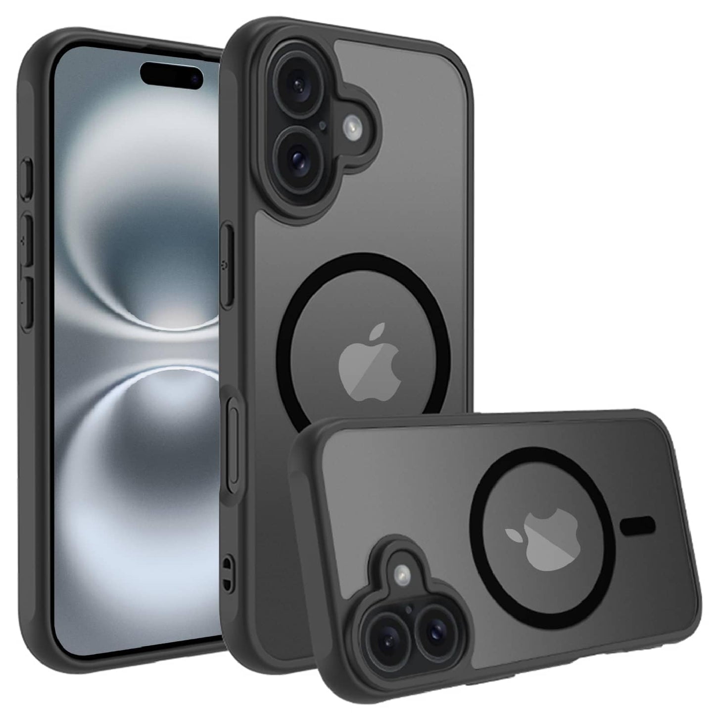 Magnetic for iPhone 17 Air Phone Case, [Compatible with MagSafe], Screen Protector X1, [Military Grade Drop Protection],Matte Finish,Slim,Shockproof,Protective (Black, iPhone 17 AIR) WN420