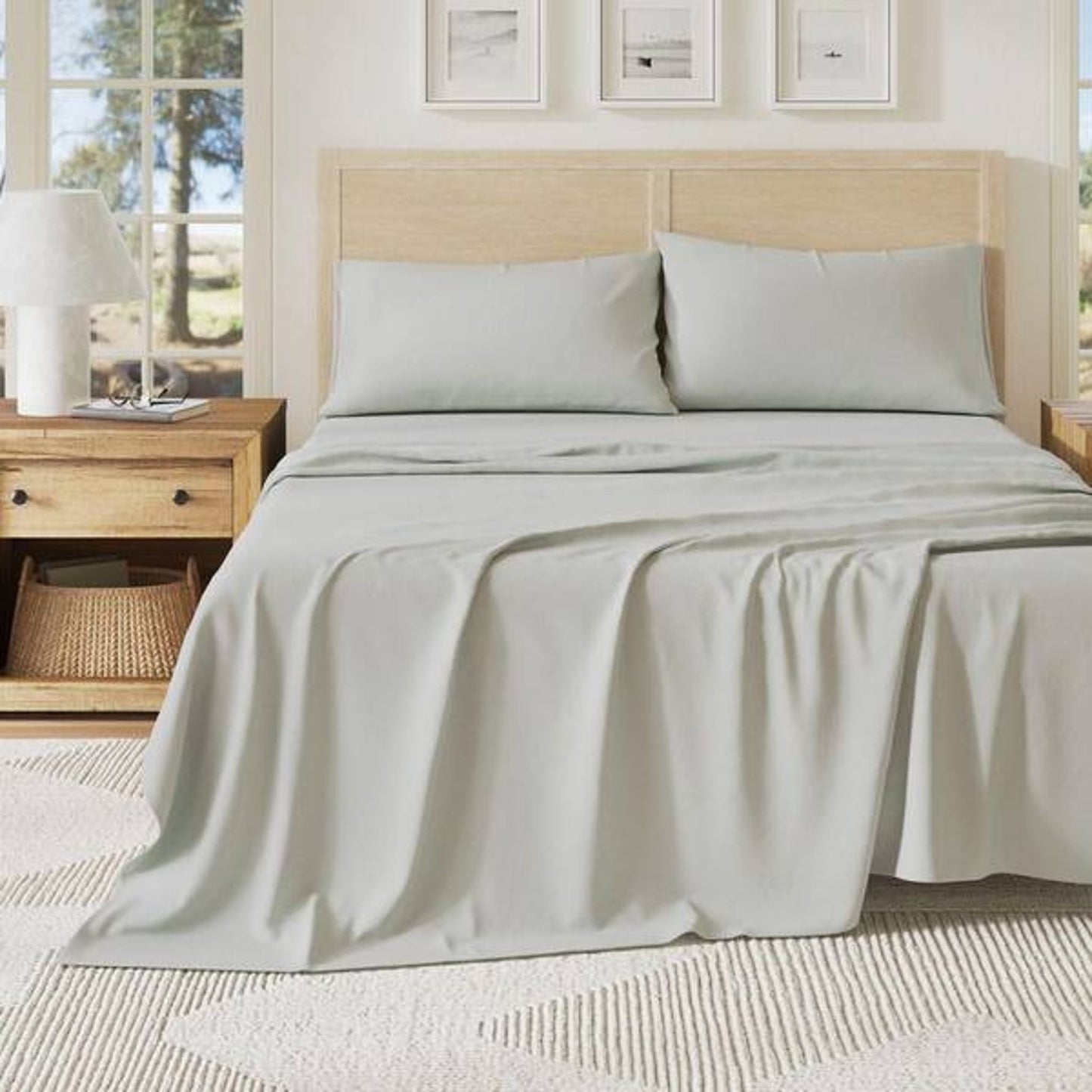 Room Essentials Quilted Jersey Throw Blanket Heathered Olive