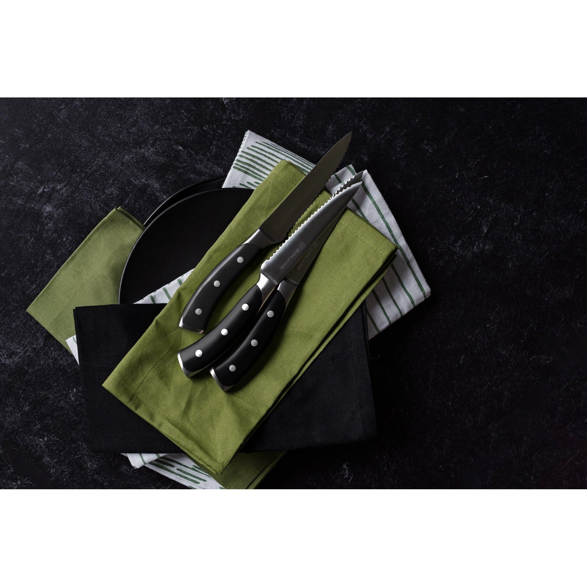 Elite Set of 4 Steak Knives - Black-1