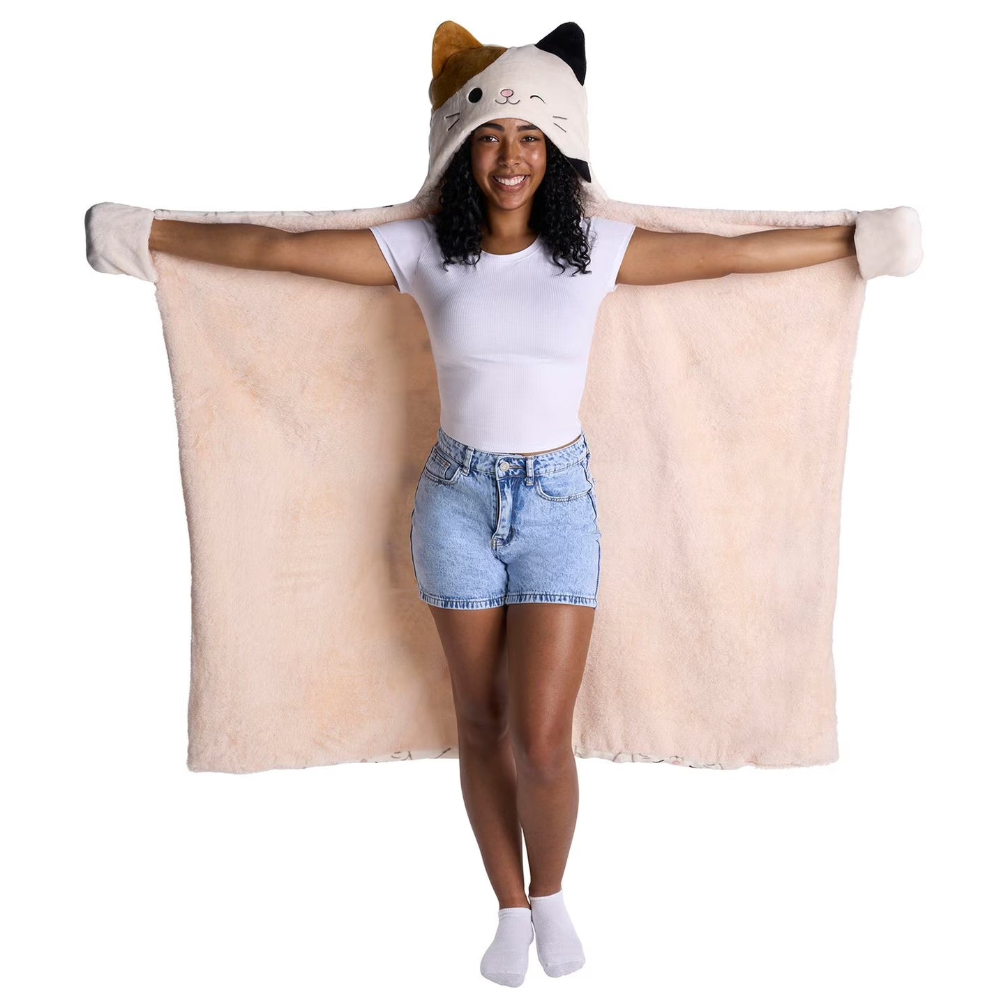 Kids’ Plush Hooded Throw with Faux Fur Lining, 40" x 50" 50