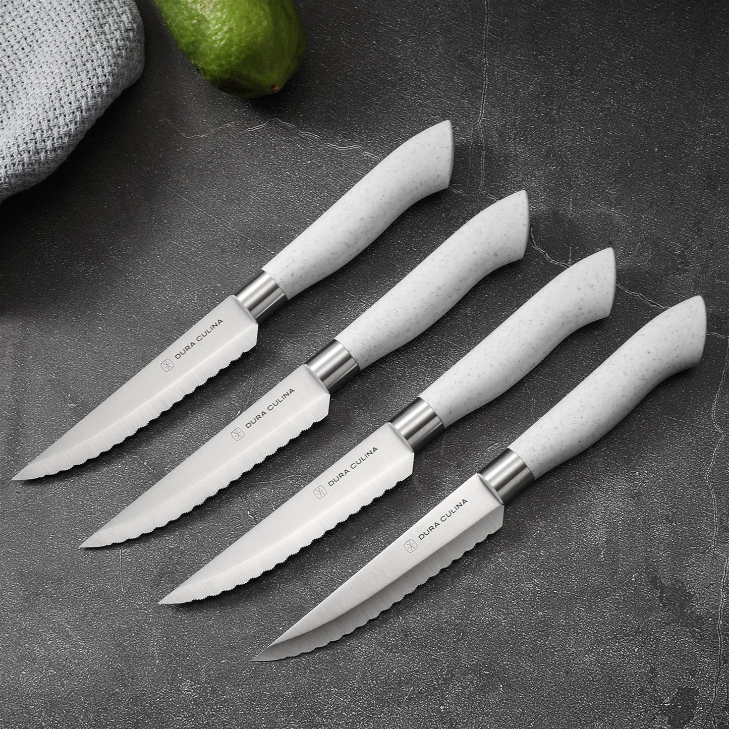 EcoCut 8 Piece Steak Knife Set, Grey-1