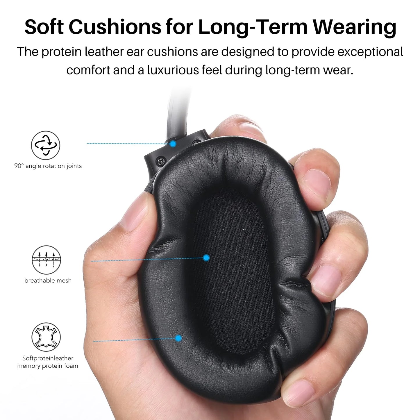 TOZO HT1 Over Ear Bluetooth 5.3 Headphones 40